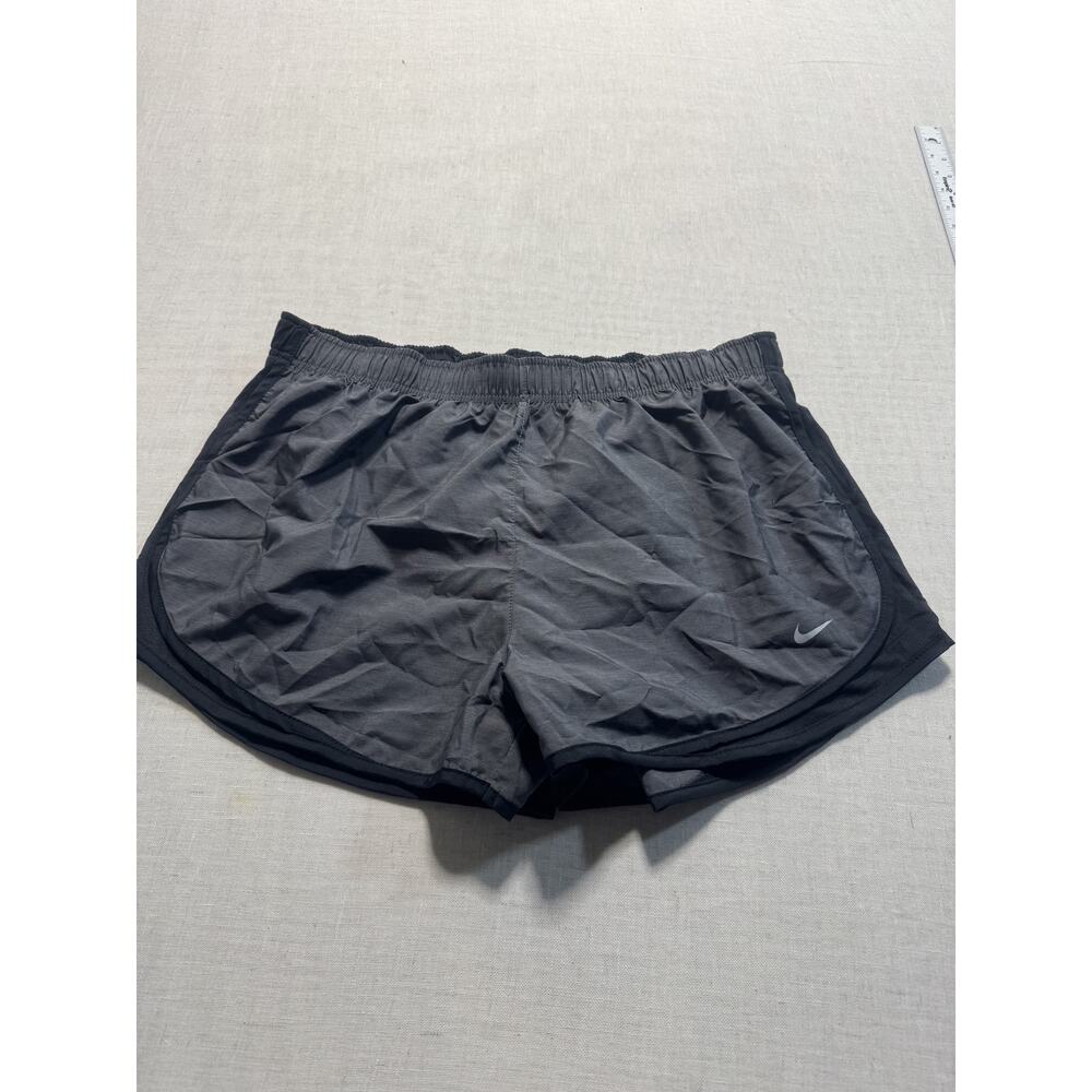 Nike Dri-Fit Tempo Running Shorts Women's Gray Black Lined Sz XL Brand New